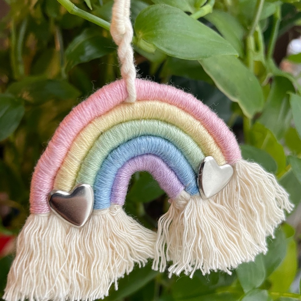 Handmade keychain, embroidery pendant